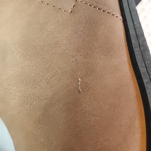 Alexis Zip Shoes Ankle Booties Brown Faux Leather Side Zip Stretch Sz 8.5 Comfor - Picture 6 of 9